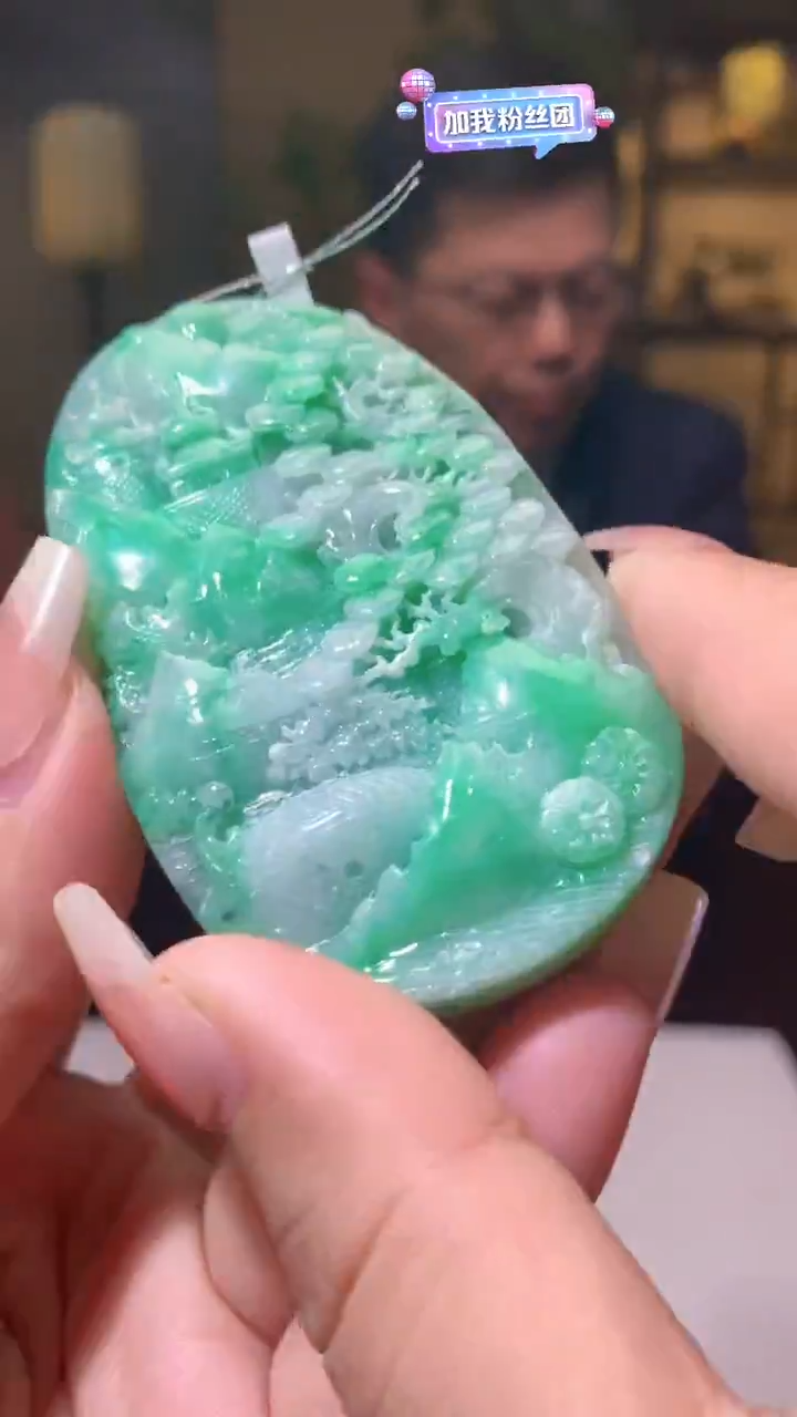 【闪购商品】定制翡翠未镶嵌1019XX-毛货挂件31