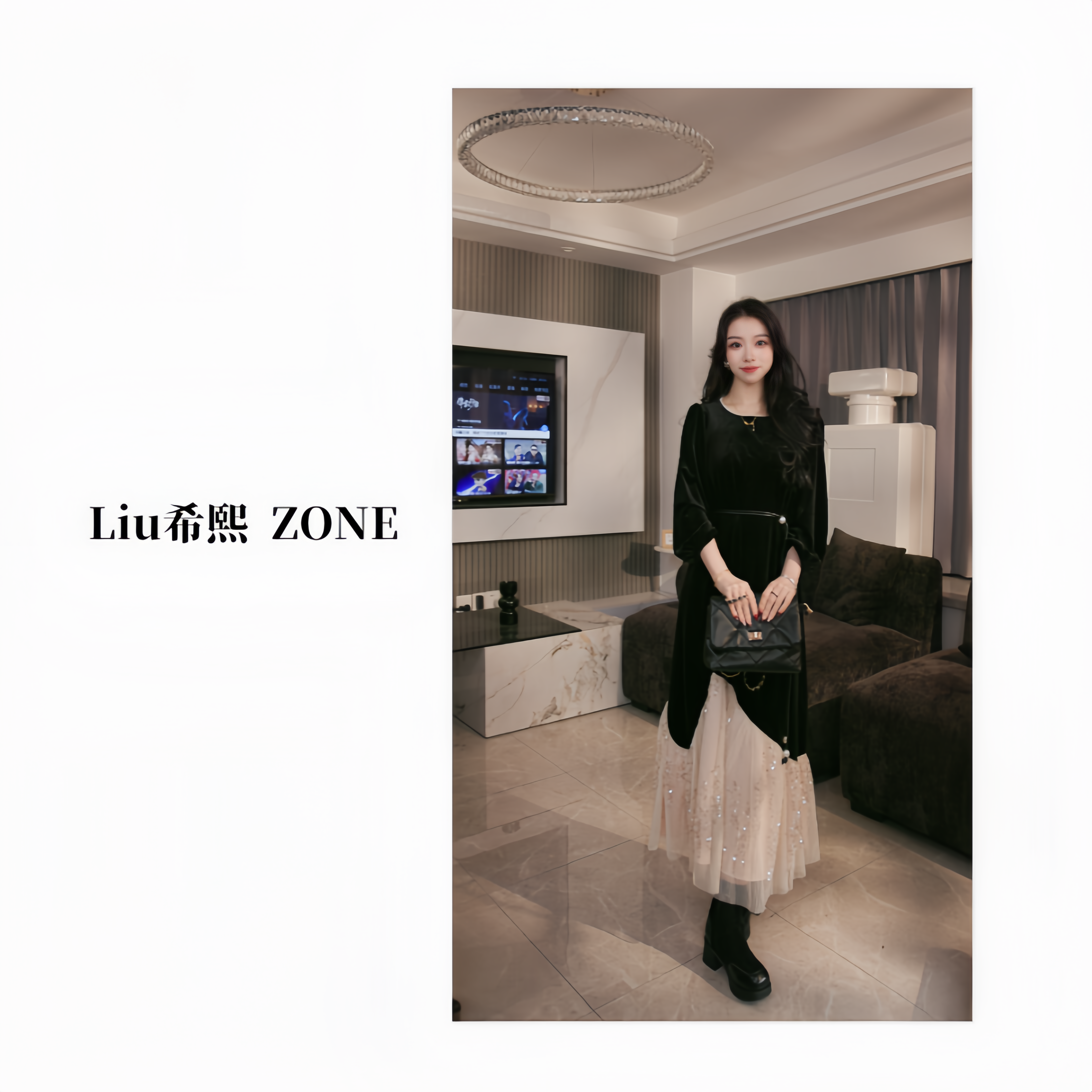 【钻石星空】设计师款拼接亮片气质显瘦连衣裙