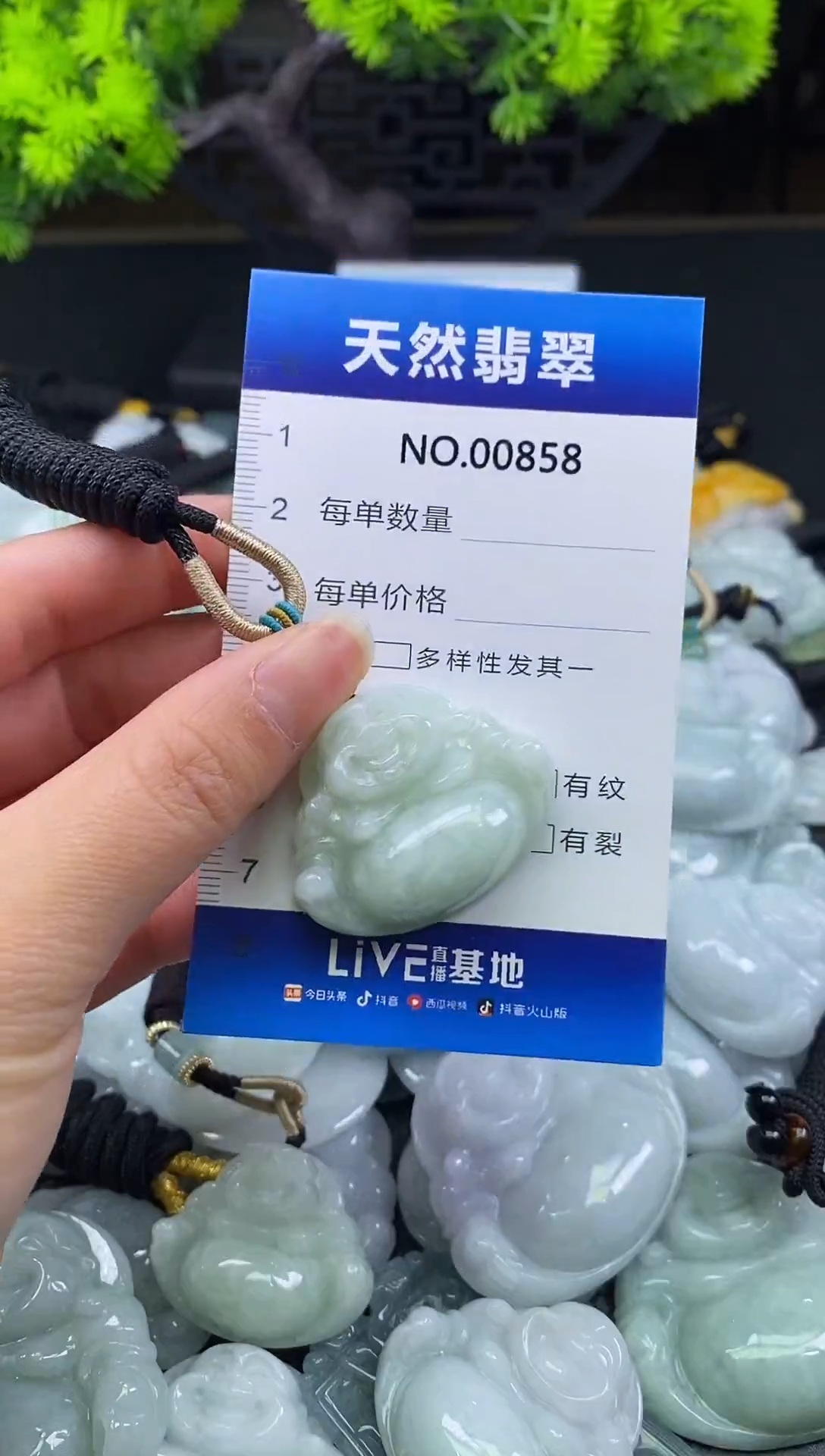 颈饰未镶嵌翡翠天然缅甸翡翠858