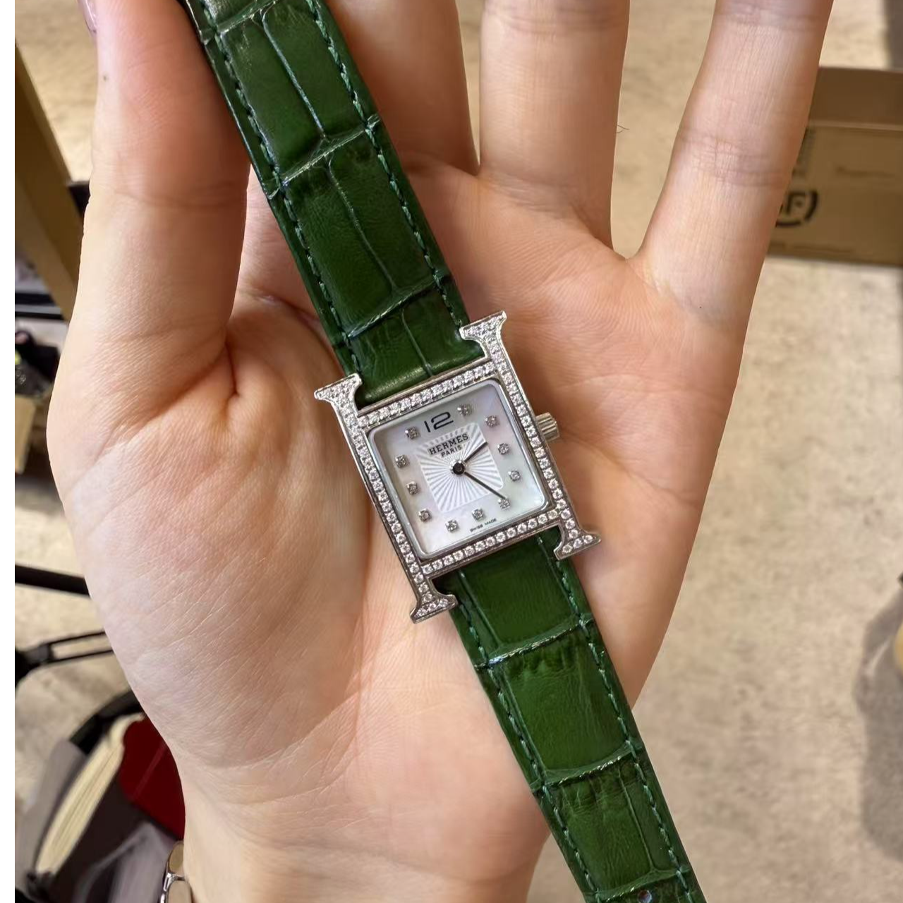 95新 Hermes/爱马仕 95新/Hermes/爱马仕时尚腕表/石英/女表/后钻