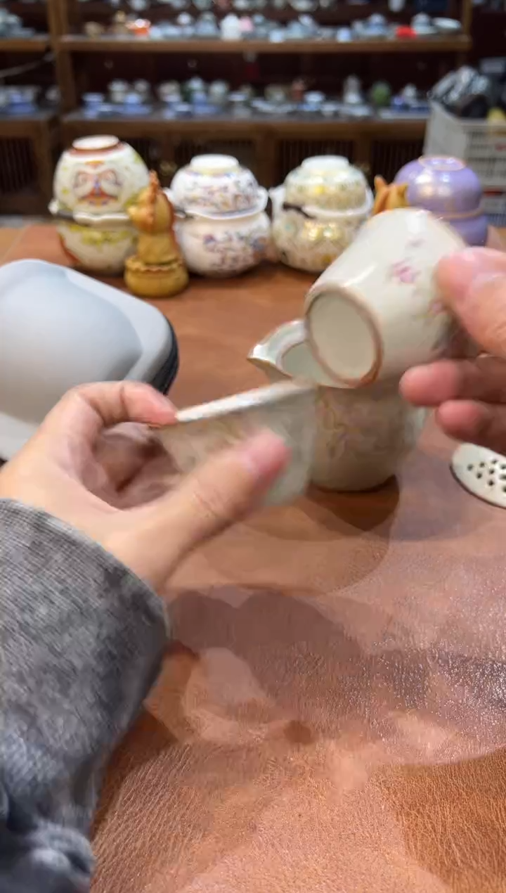 真的很便宜会开片的旅行茶具