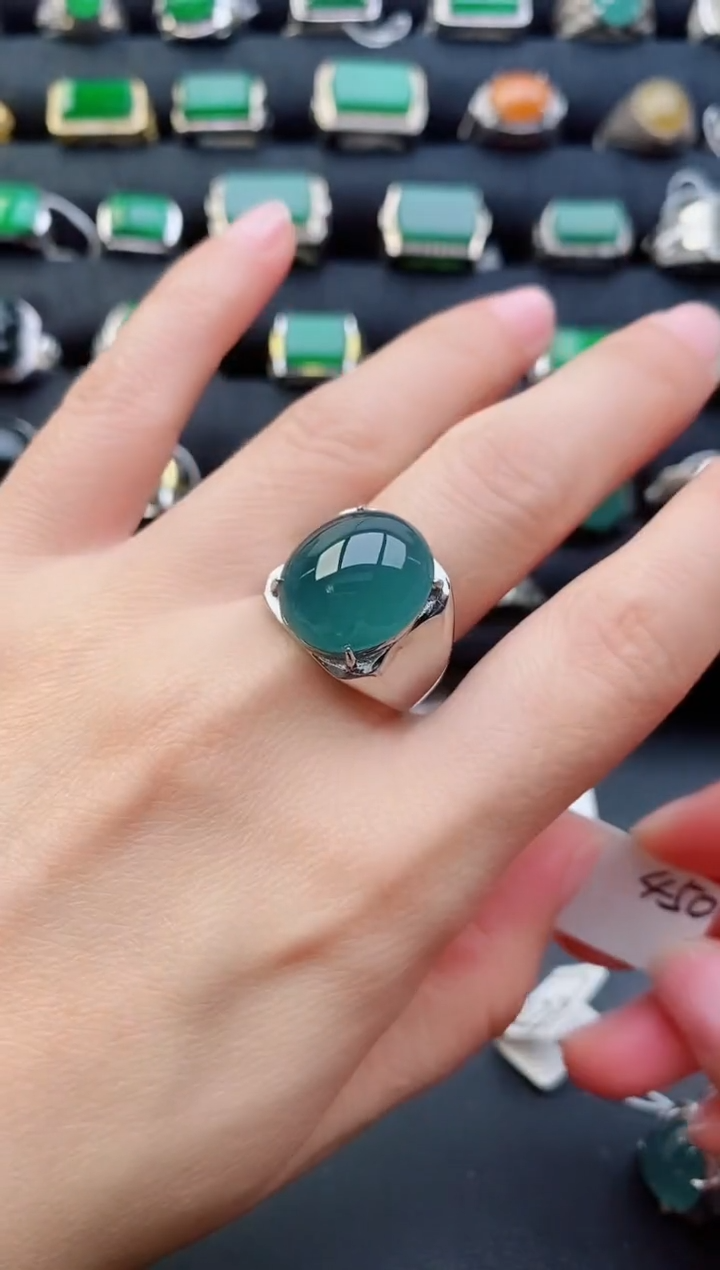 【闪购商品】翡翠戒指银S925镶嵌1111111