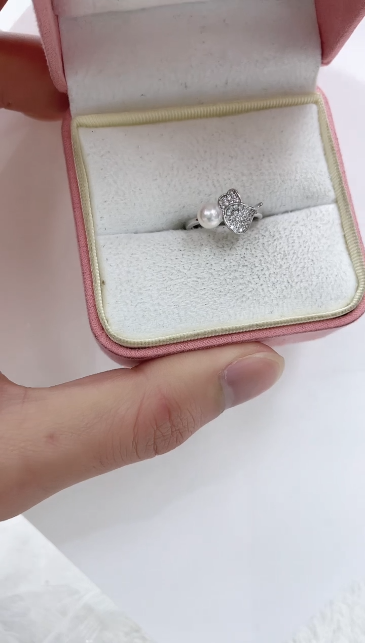 【闪购商品】海水珍珠戒指银S925镶嵌海水珍珠戒指