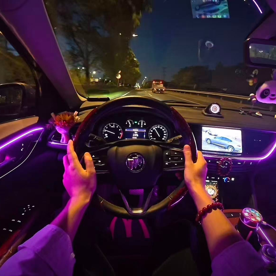  高档平面桃木纹防滑汽车四季通用汽车方向盘把套新款四季通用