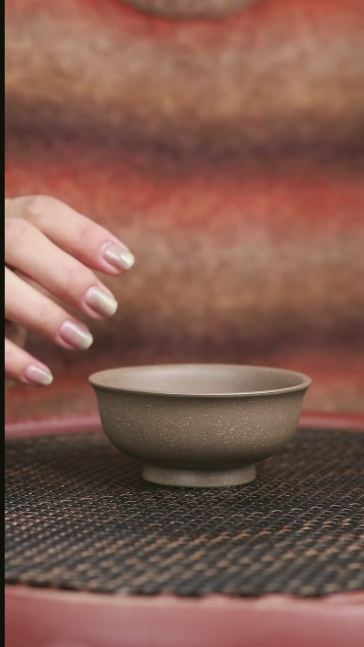 【闪购商品】紫砂青灰段56号鸡心杯160cc