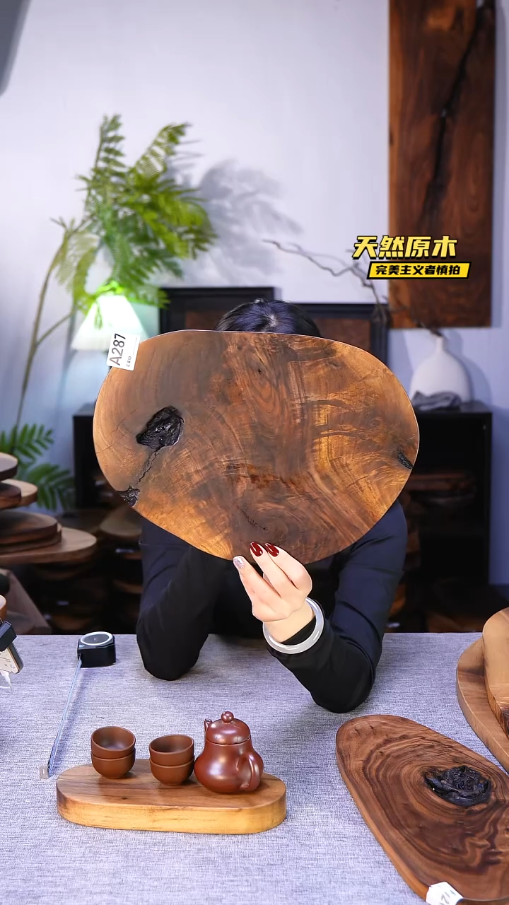 木北美黑胡桃原木.干裂疤结不属于商品质量问题完美主义者慎拍