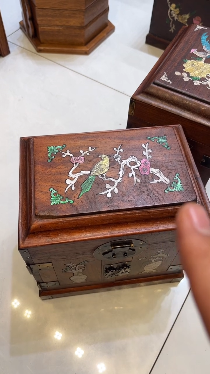 【闪购商品】木喜上眉梢螺钿官箱