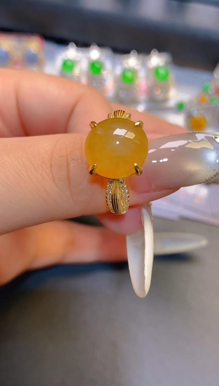 翡翠银S925镶嵌耳饰天然