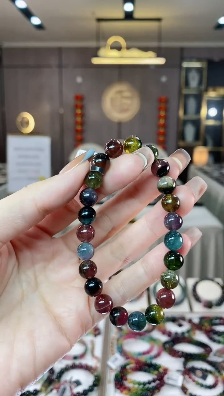 【闪购商品】碧玺西瓜单圈手串8mm+未镶嵌一物一证dan