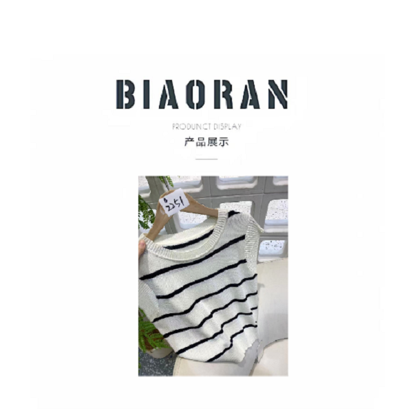BIAORAN/标冉2025春季新款休闲百搭减龄针织上衣2251