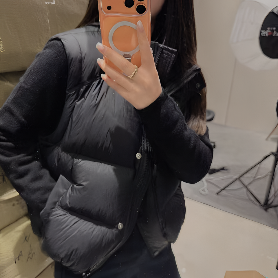 韩小短款90白鸭绒马甲0831（6803）