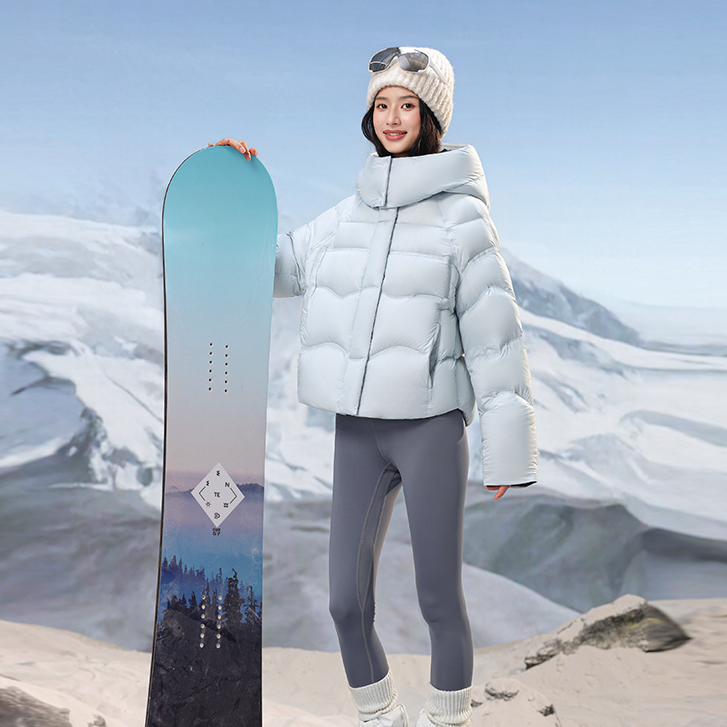 羽绒服女短款冬季新品韩版连帽时尚保暖加厚百搭鸭绒外套