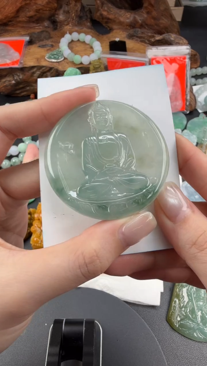 吊坠(不含链)未镶嵌翡翠D****?翡翠饰品-300