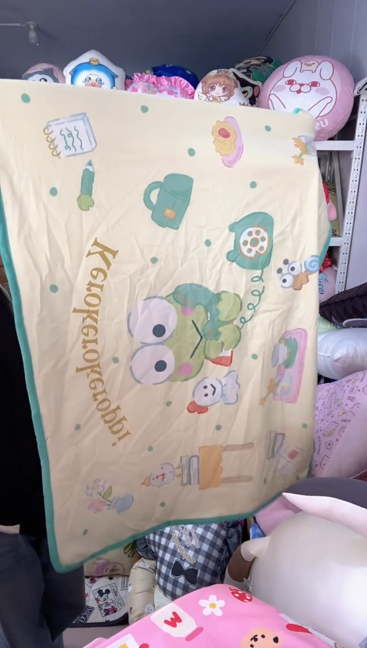 70*100cm  大眼蛙羊羔绒毯子 