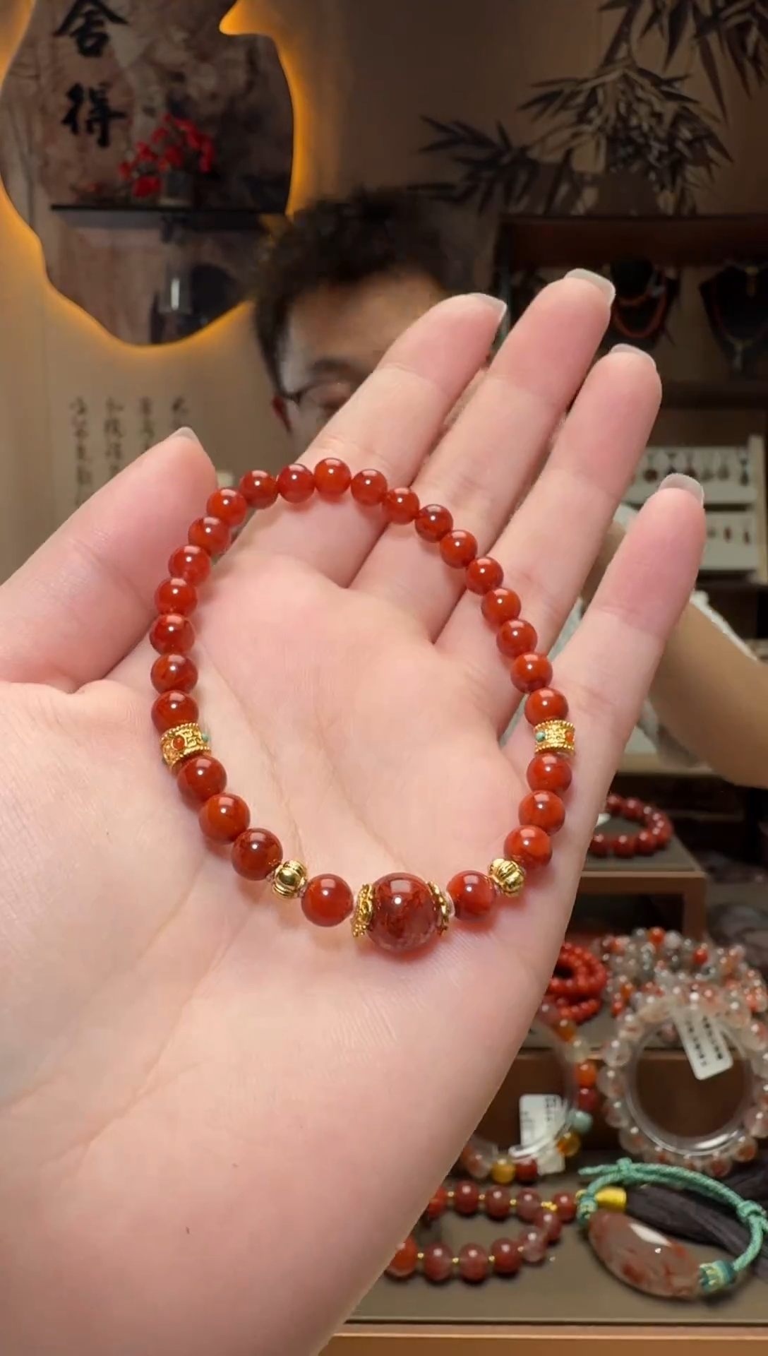 未镶嵌原矿无优化无注胶手串南红玛瑙一条约6mm