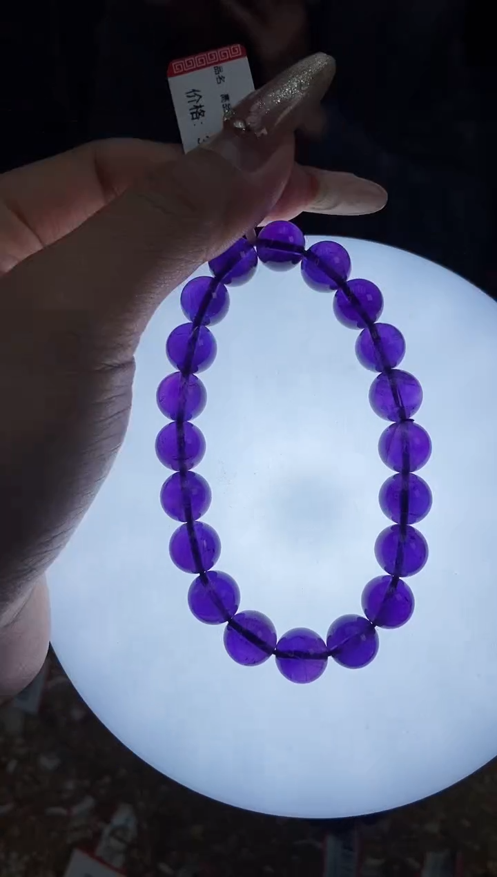 【闪购商品】水晶手链未镶嵌乌拉圭紫水晶卡9mm+