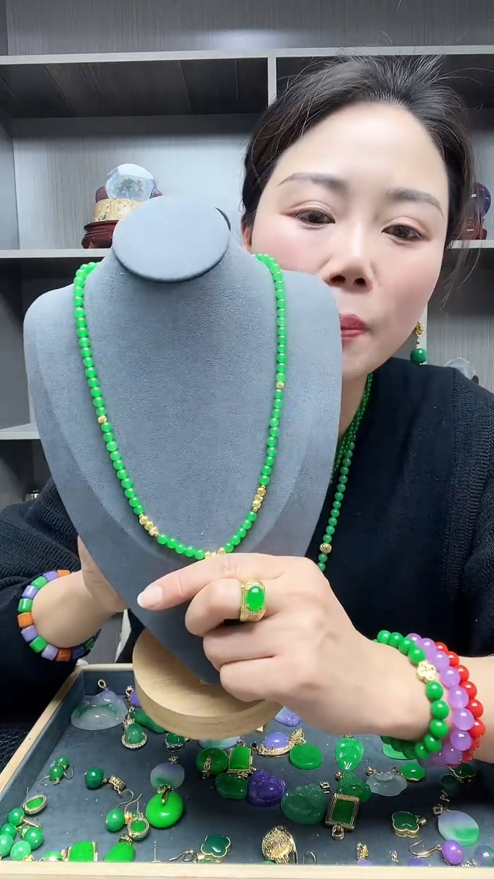 【闪购商品】翡翠项链14K金镶嵌项链