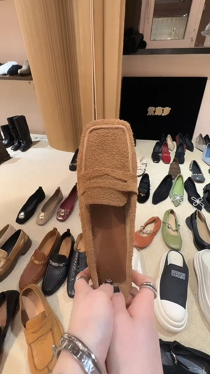 鱼嘴鞋25115-1咖色38码