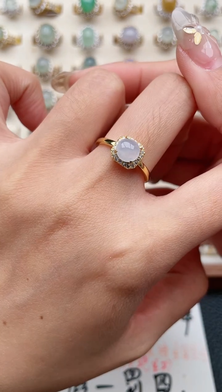 【闪购商品】翡翠戒指银S925镶嵌1111