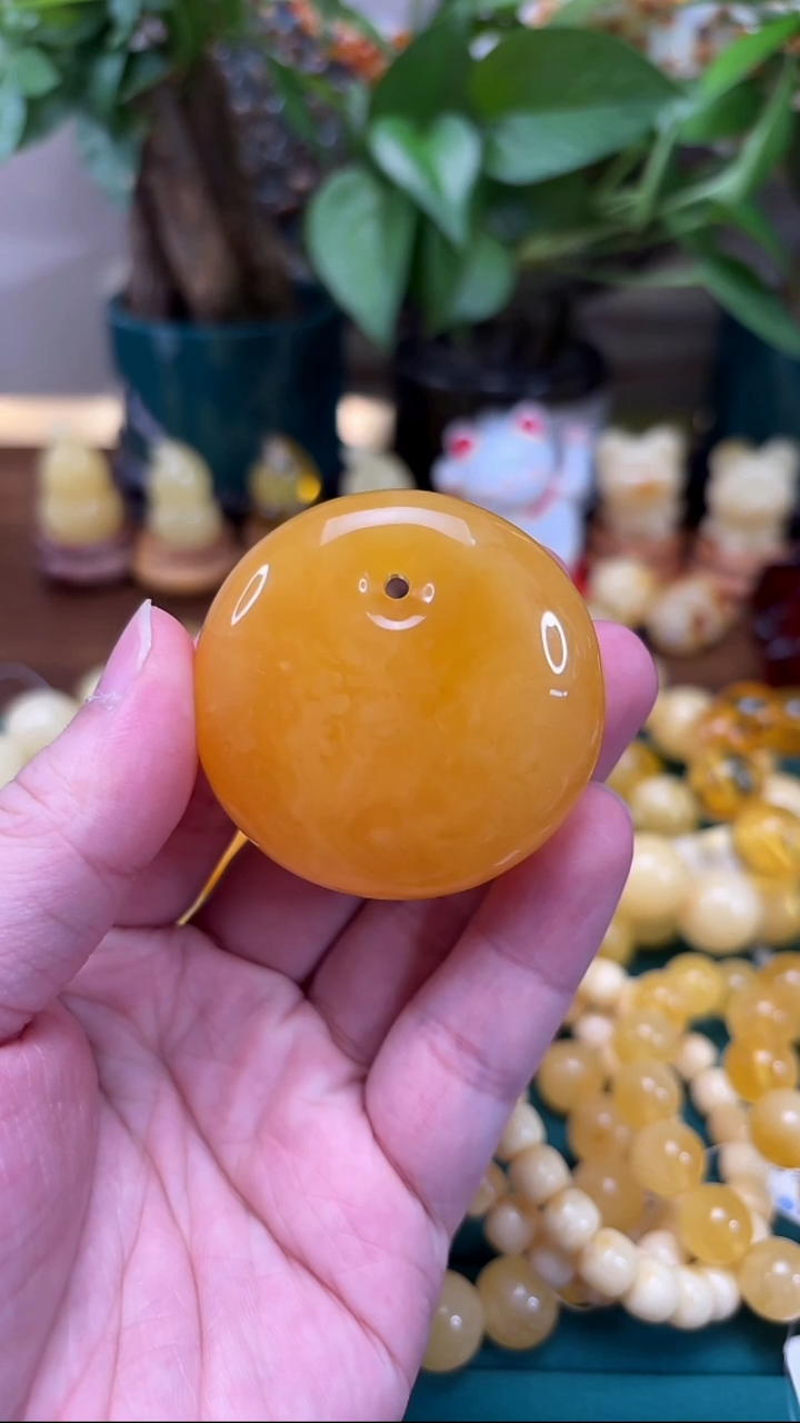 手链蜜蜡未镶嵌p21焦皮料蜜蜡公主扣 38.2克