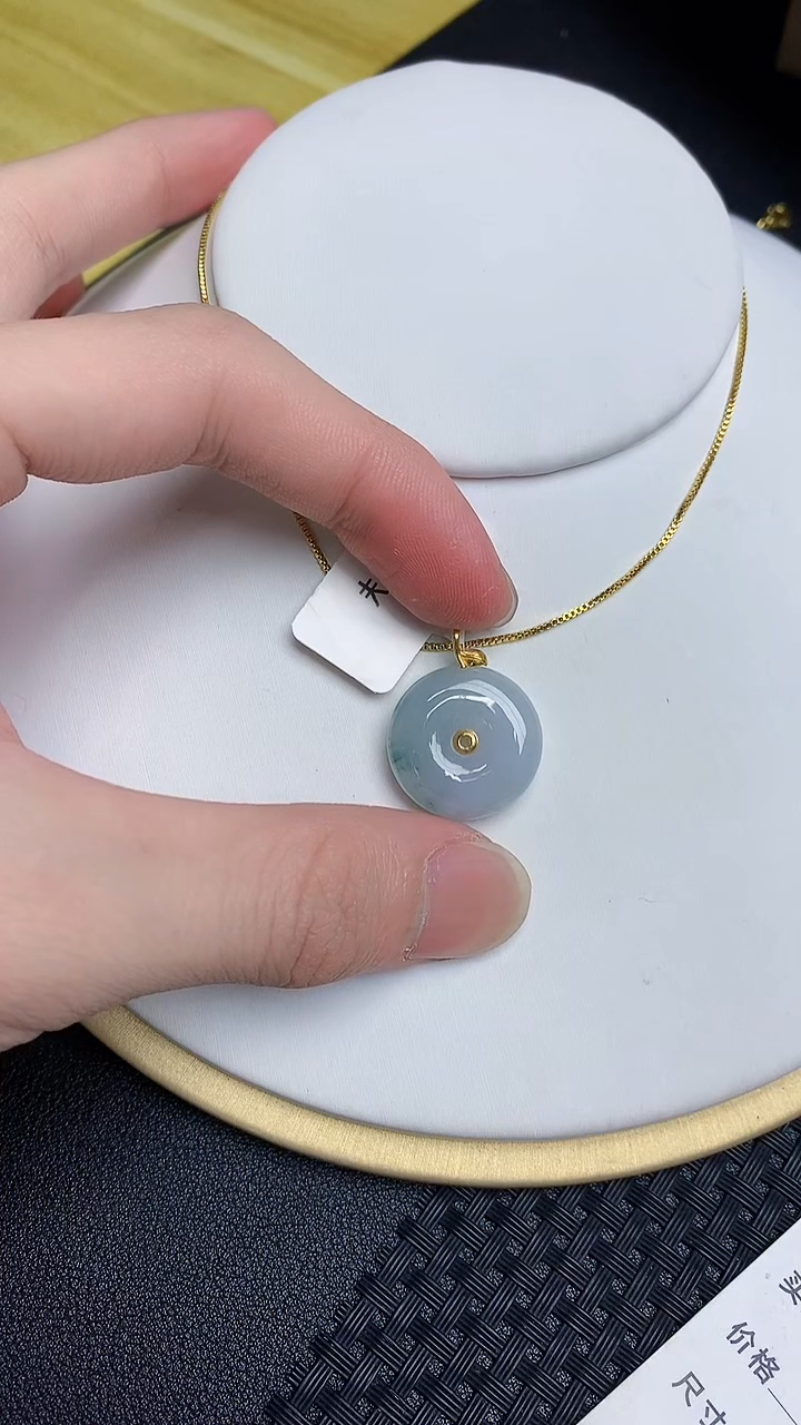 【闪购商品】翡翠颈饰18K金镶嵌453453453