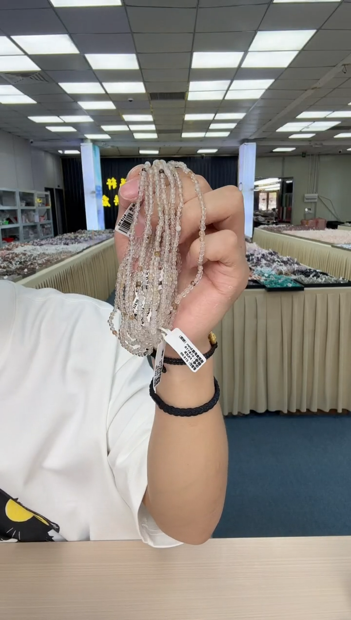 水晶手串未镶嵌银发晶3mm（多样性，发其一）