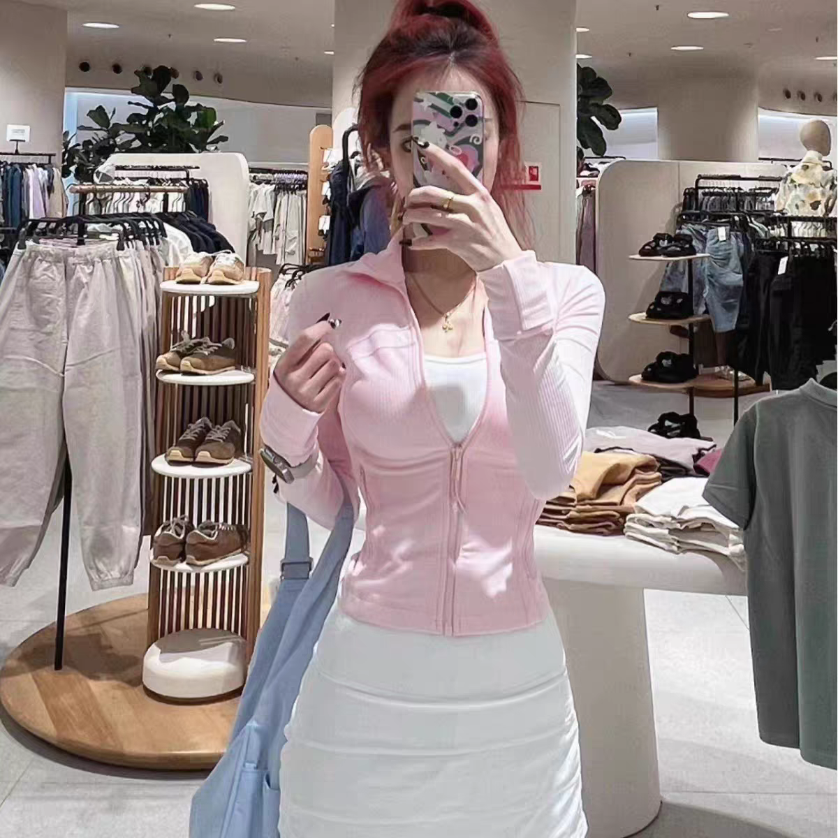DF系列立领长袖瑜伽服上衣健身跑步运动夹克外套女