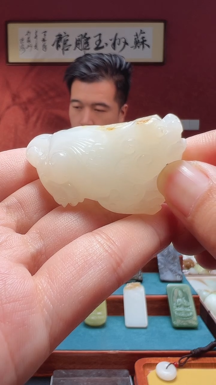 吊坠(不含链)未镶嵌和田玉最***离1