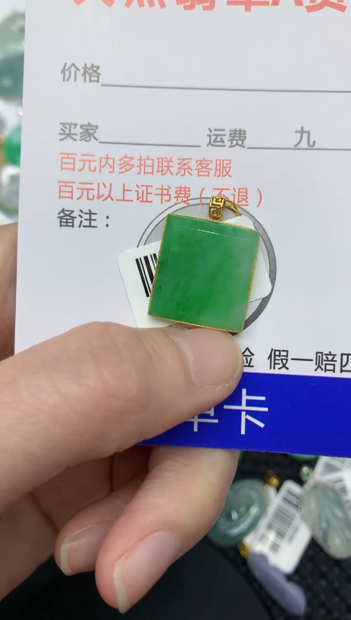 【闪购商品】翡翠颈饰18K金镶嵌11111111