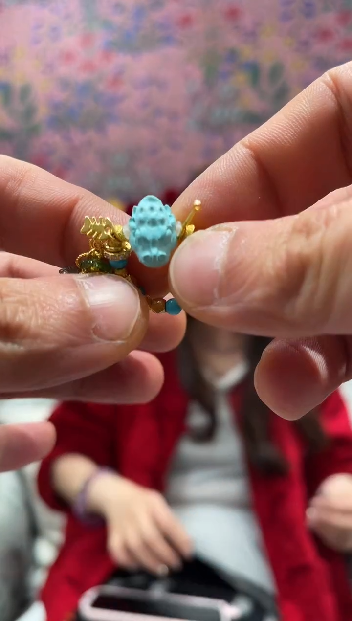 【闪购商品】绿松石戒指18K金镶嵌绿松石戒指