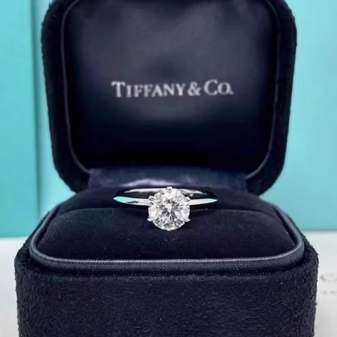 99新 Tiffany & Co./蒂芙尼 小花柳六爪钻戒1.03克拉I色 VVS2 3ex