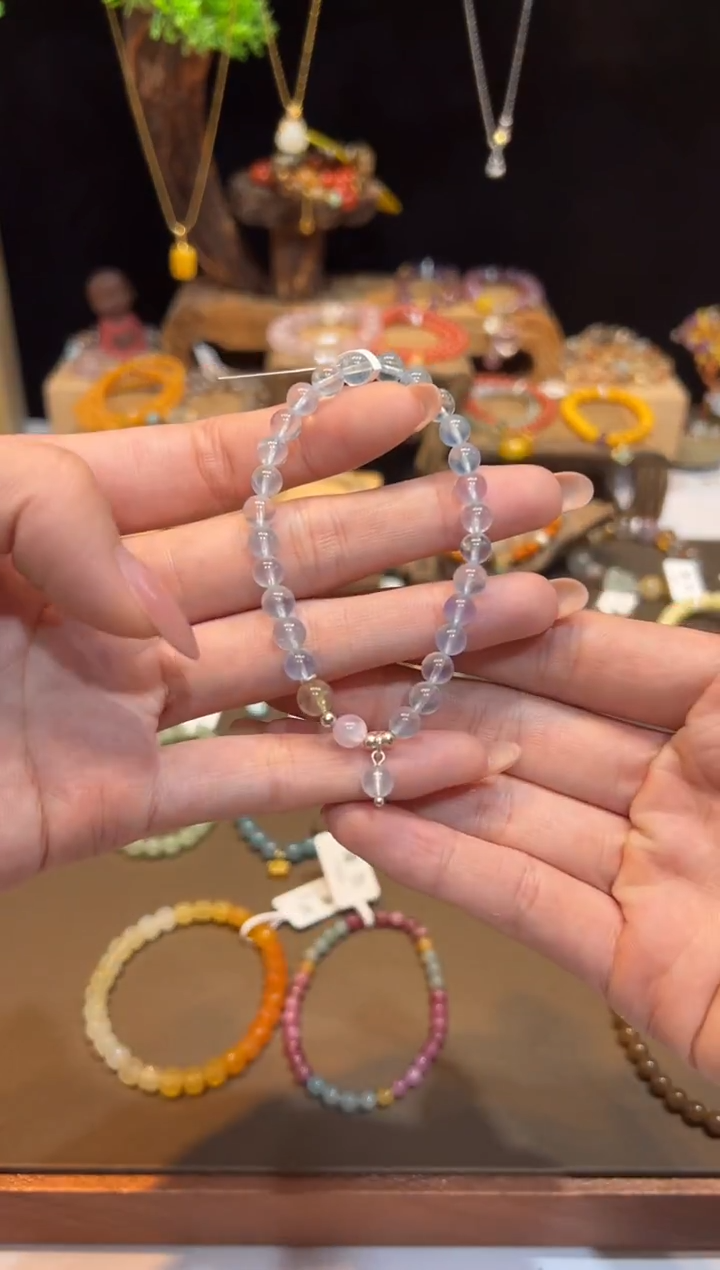 未镶嵌手链海蓝宝石手饰@@B1280