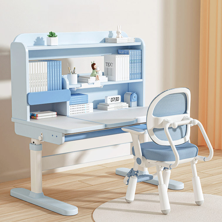 野火简约儿童学习桌小孩小学生升降书桌椅实木家用写字桌椅作业桌