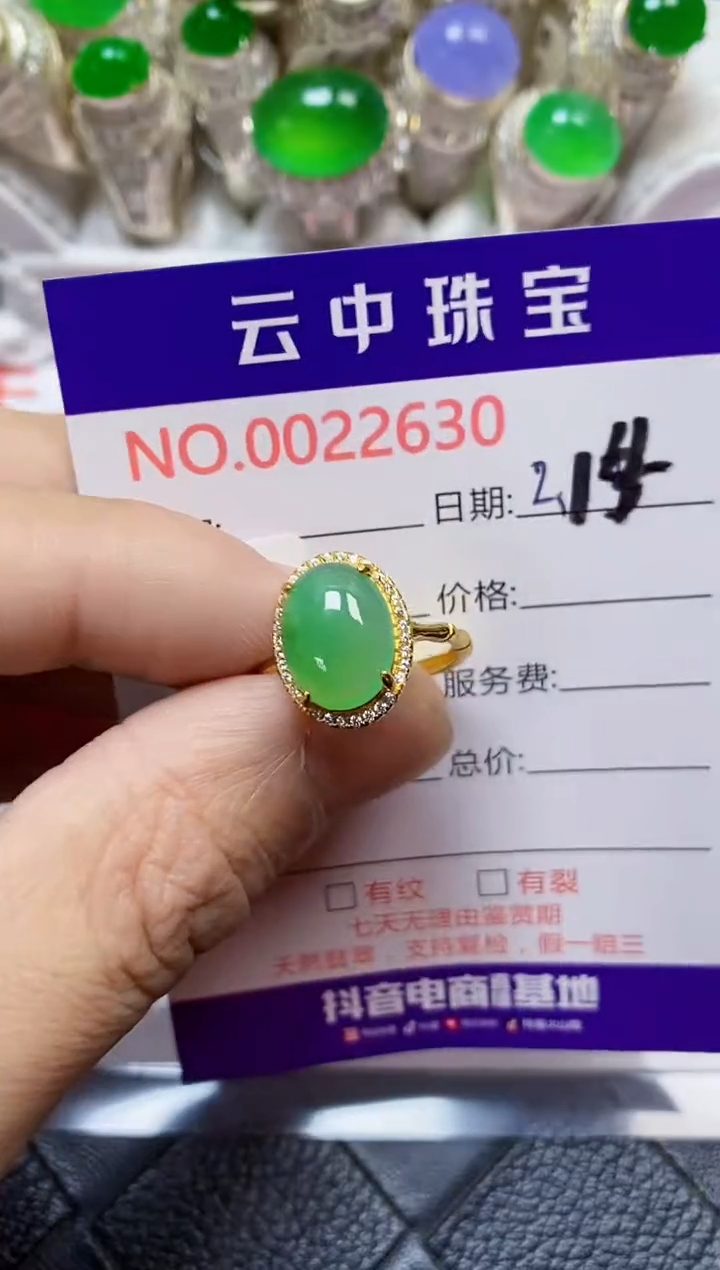 【闪购商品】翡翠戒指银S925镶嵌/2630