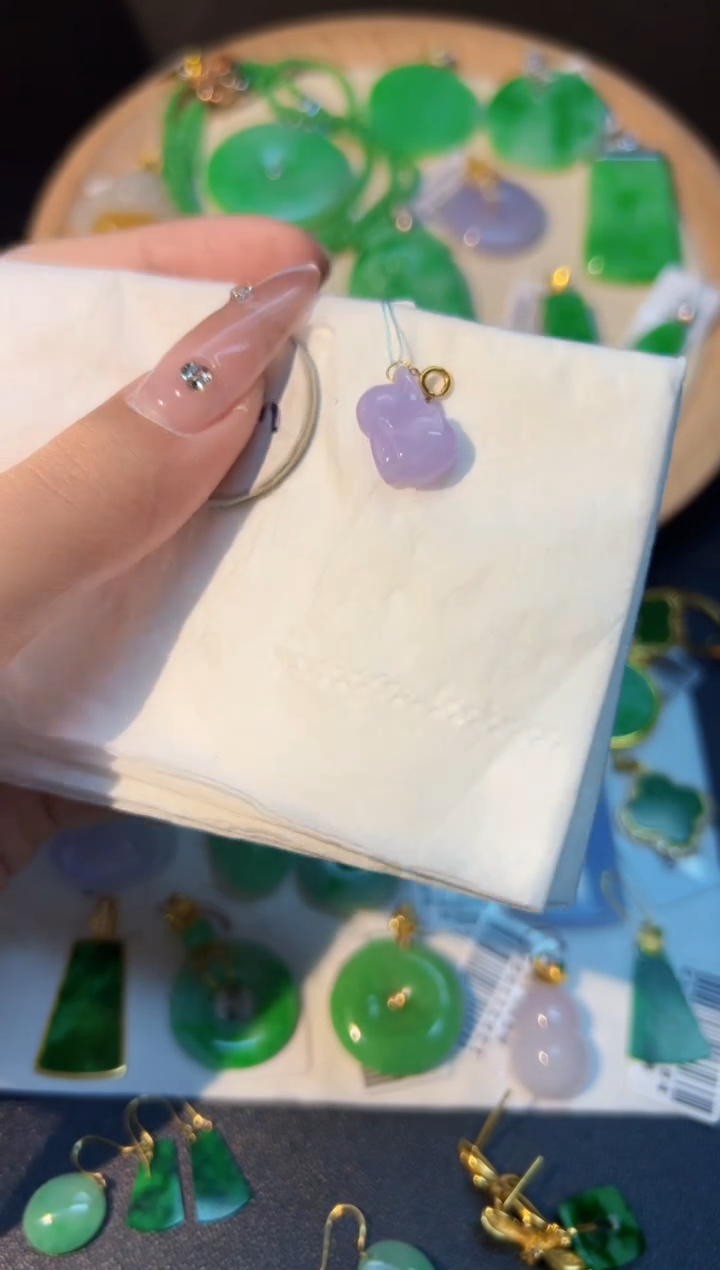 【闪购商品】翡翠颈饰18K金镶嵌Y缅料A货/支持复检/一件