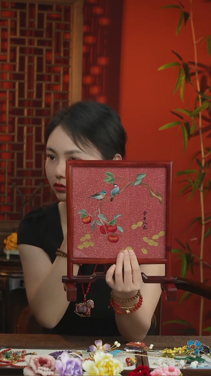 刺绣闪购非遗苏绣摆件