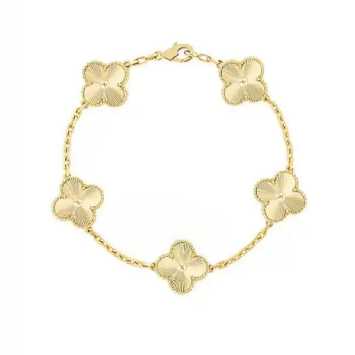 合成金属手链 轻奢气质法式四叶草男女通用时尚经典小众饰品