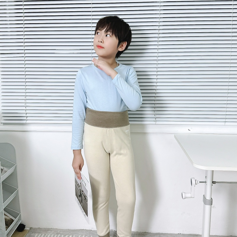 儿童秋冬保暖裤男童女童冬季内穿加绒打底裤线裤中大童棉毛裤子