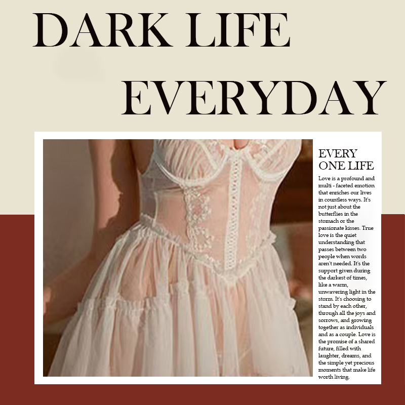 高定网纱北海道初雪轻奢无垫夏吊带睡裙气质显瘦家居服蕾丝网红