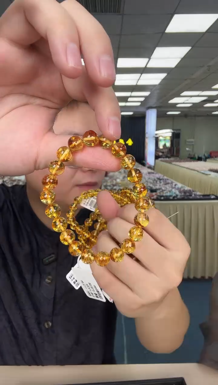 未镶嵌蜜蜡手串花珀手串8mm