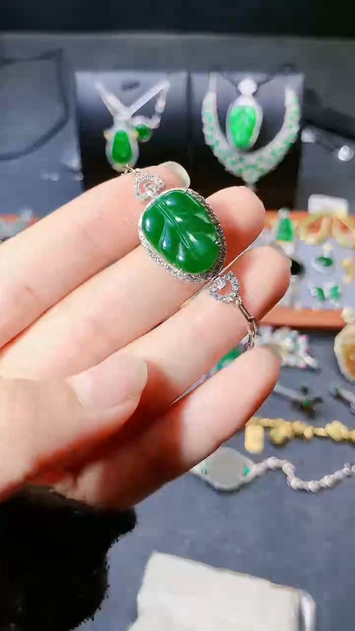 【闪购商品】翡翠手链银S925镶嵌手链