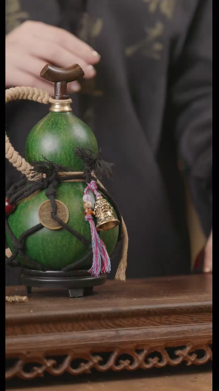 【闪购商品】256号精品天然大漆工艺防渗内胆酒葫芦~