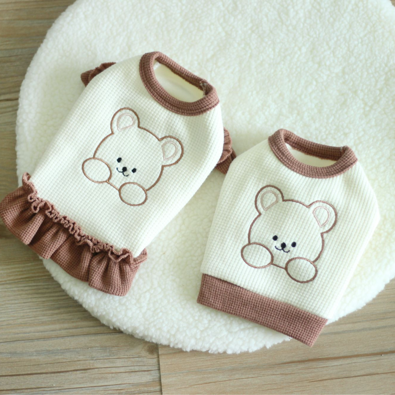 宠物猫狗衣服春秋飞袖打底牛仔可爱公主背带裙兔子胡萝卜