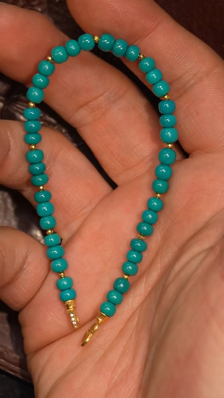 未镶嵌绿松石套链冲赛康胡子哥，DIY一208