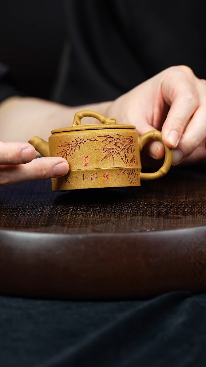 茶壶紫砂万物有声 竹节汉瓦款二