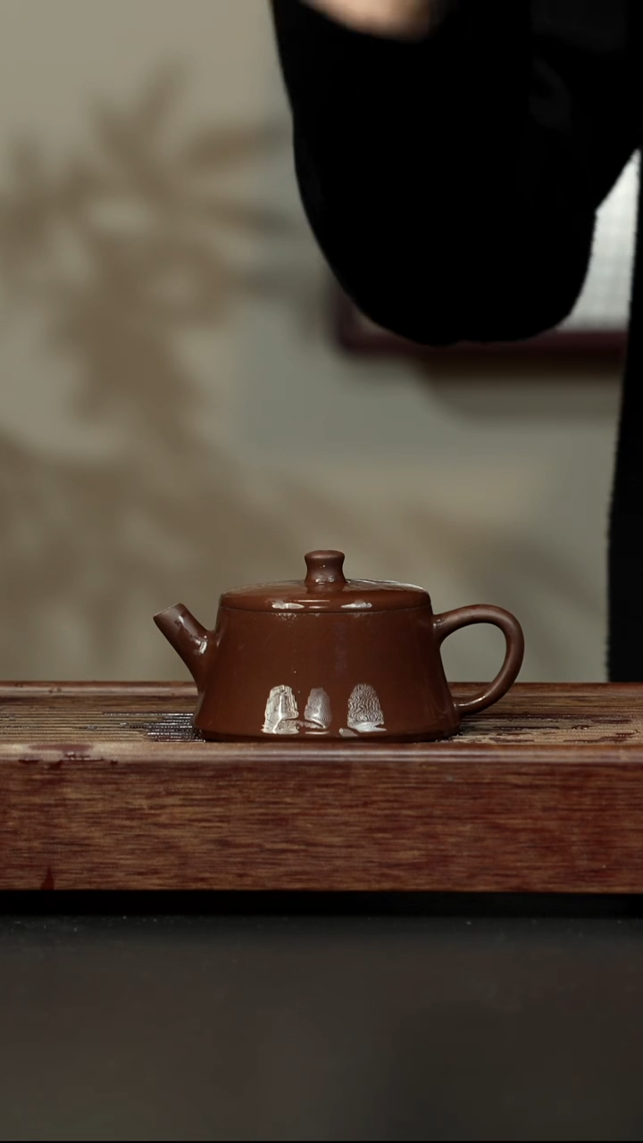 紫砂茶壶老紫泥 云柱