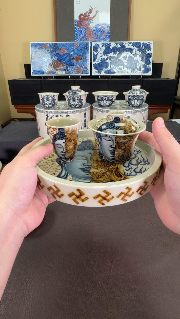 【闪购商品】一念之间三件套【壶承+盖碗+闻香杯】