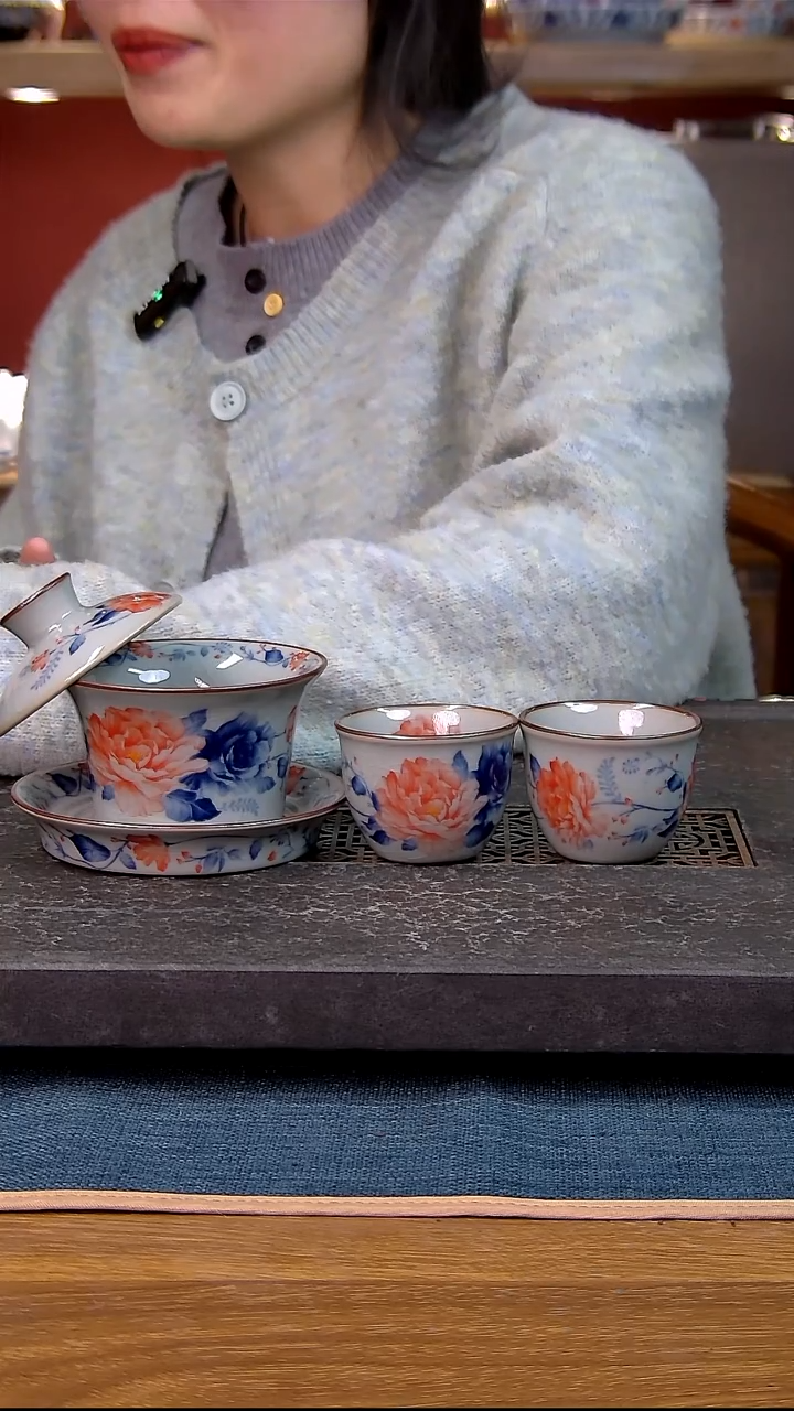 简装家用款3件套 老陶泥开片纹陶瓷茶具