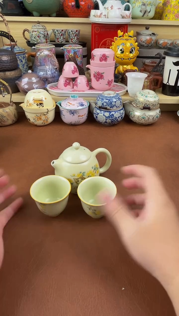 陶瓷茶具摆件旅行套组