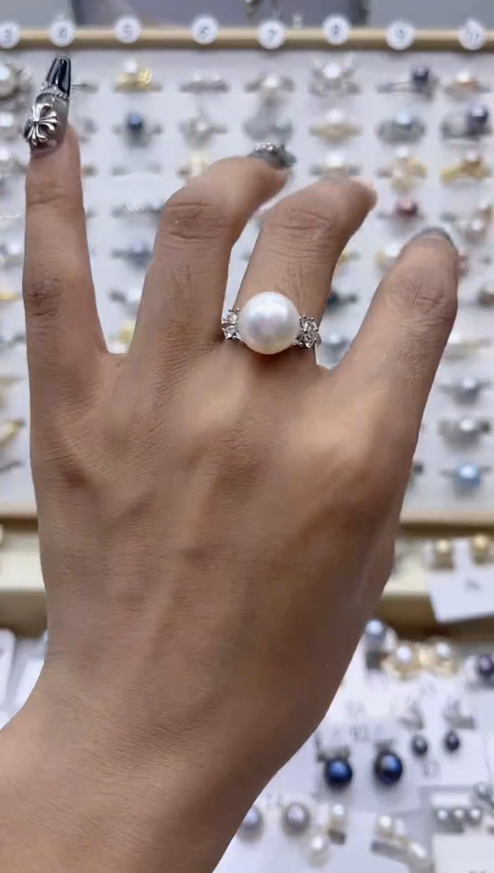 【闪购商品】淡水珍珠戒指合金85